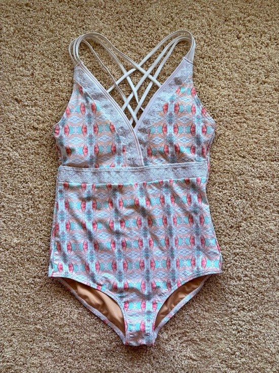 Cabana Life Other - Cabana Life X Shay Spaniola Multi Strap‎ Silver Embroidered One Piece Swimsuit L
